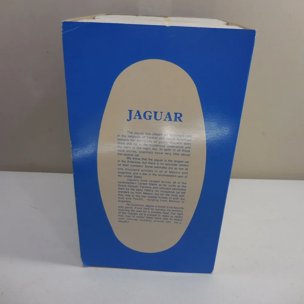 Ski Country Wildlife Series Jaguar Bourbon Whiskey Decanter 1982 Limited Edition